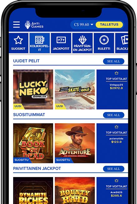 AHTI Games Mobiilikasino – pelaa suoraan puhelimellasi.